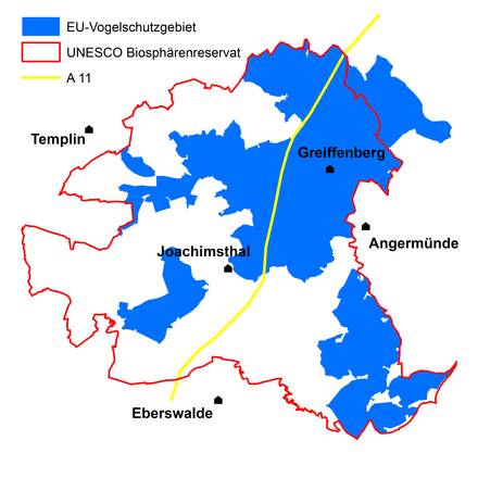 Das EU-Vogelschutzgebiet "Schorfheide-Chorin" und das gleichnamige UNESCO-Biosphärenreservat